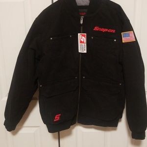 snap on canvas jacket